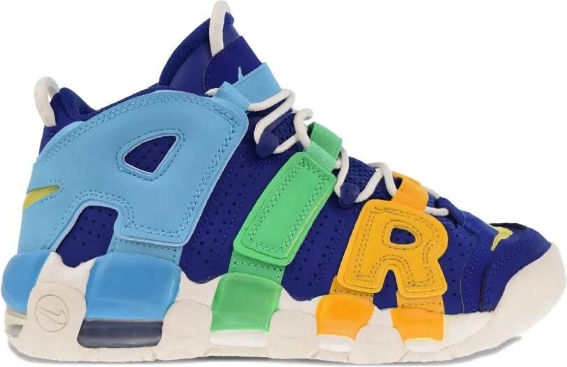Nike Kids Air More Uptempo "Deep Royal Blue Electric Algae" sneakers Blauw