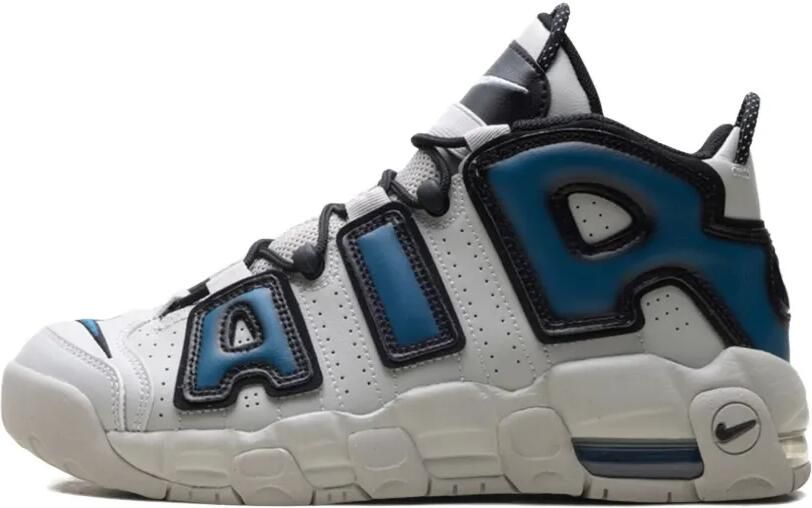 Nike Kids Air More Uptempo "Light Iron Ore Industrial Blue Black White" sneakers Wit