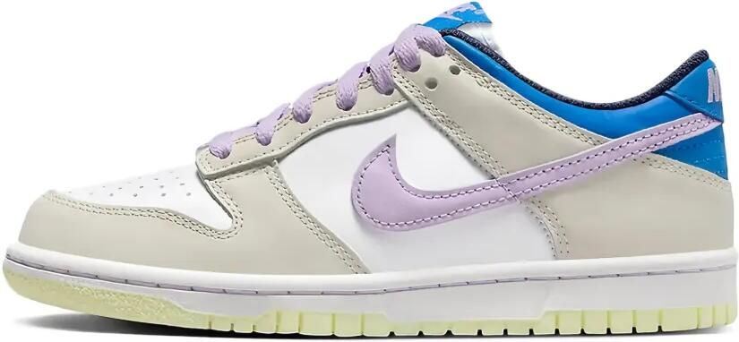 Nike Kids Dunk Low "Khaki Blue Pink" sneakers Beige