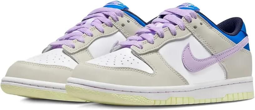 Nike Kids Dunk Low "Khaki Blue Pink" sneakers Beige - Foto 5