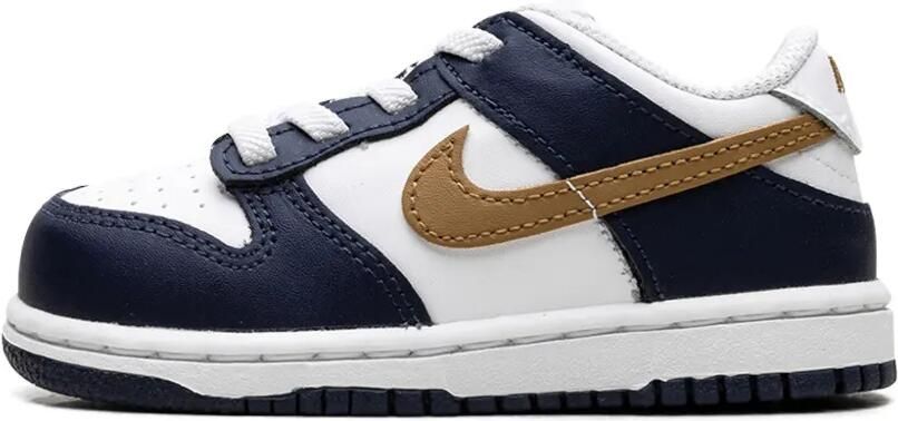 Nike Kids Dunk Low "Midnight Navy Wheat" sneakers Wit - Foto 2
