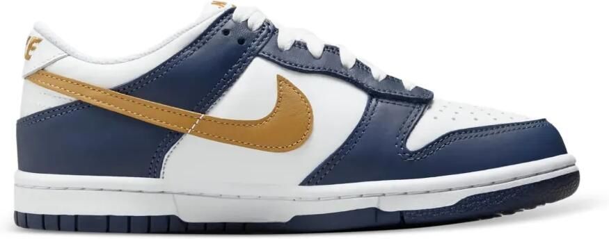 Nike Kids Dunk Low "Midnight Navy Wheat" sneakers Wit