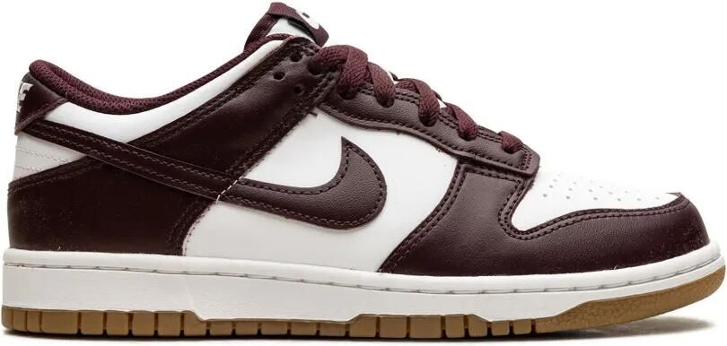 Nike Kids Dunk Low "White Gum Light Brown Burgundy Crush" sneakers Rood