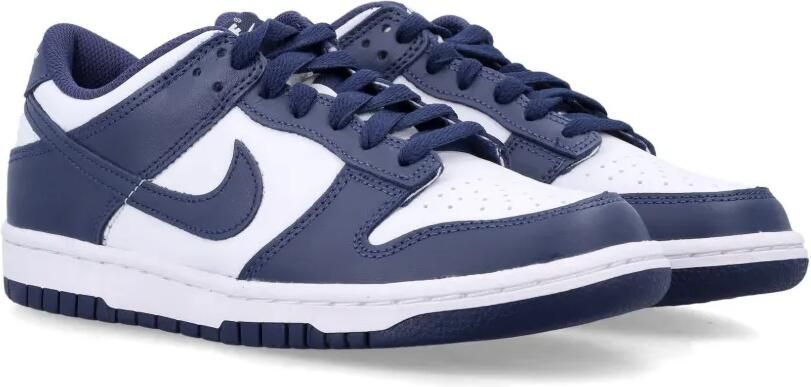 Nike Kids Dunk Low "White Midnight Navy" sneakers Blauw