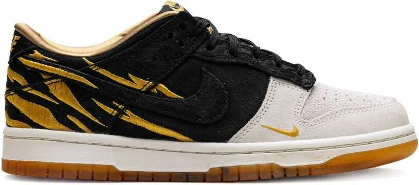 Nike Kids Dunk Low "Year of the Tiger (2022) Phantom Black-Sail-Light Zitron" sneakers Zwart - Foto 3