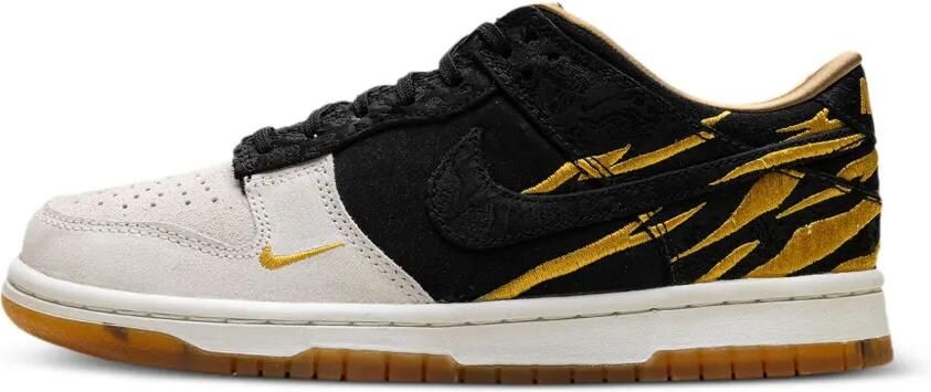 Nike Kids Dunk Low "Year of the Tiger (2022) Phantom Black-Sail-Light Zitron" sneakers Zwart - Foto 2