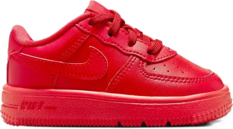 Nike Kids Force 1 Low logo-detail sneakers Rood