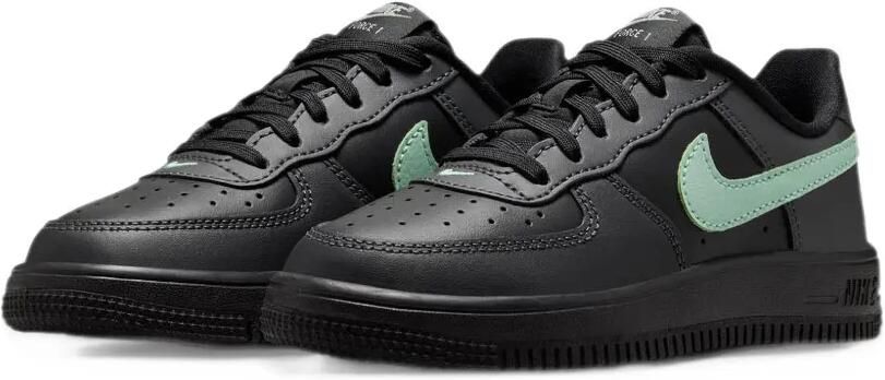 Nike Kids Force 1 Low logo-detail sneakers Zwart