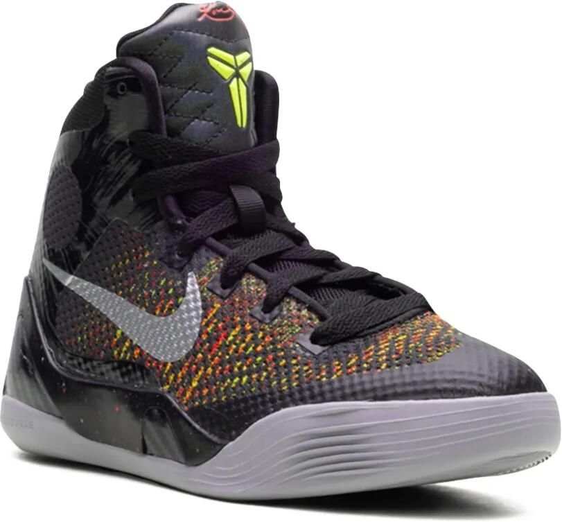 Nike Kids Kobe 9 Elite Protro "Masterpiece Black Metallic Silver Bright Crimson Volt" sneakers Zwart