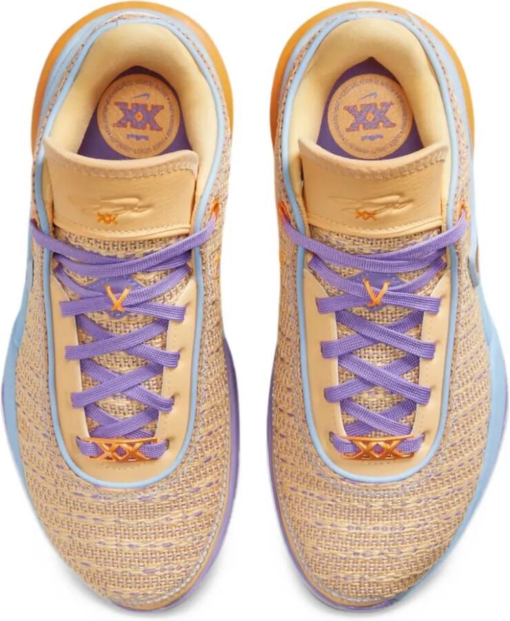 Nike Kids LeBron 20 knit-texture low-top sneakers Goud - Foto 2