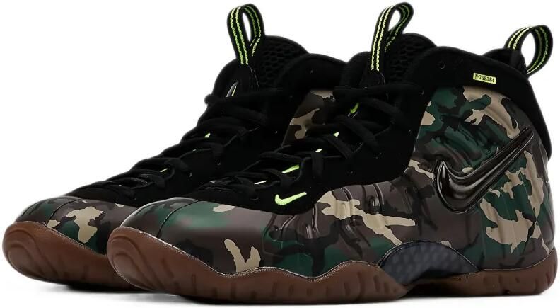 Nike Kids Little Air Foamposite Pro sneakers met camouflage Groen