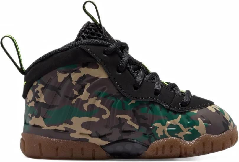Nike Kids Little Posite Pro Premium camouflage-print sneakers Zwart