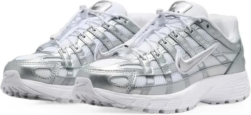 Nike Kids P-6000 Utility low-top sneakers met metallic afwerking Wit