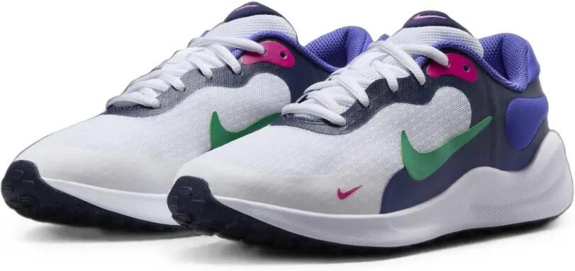 Nike Kids Revolution 7 "Midnight Navy Stadium Green" sneakers Wit