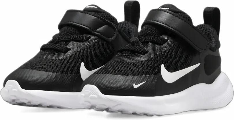 Nike Kids Revolution 7 touch-strap sneakers Zwart