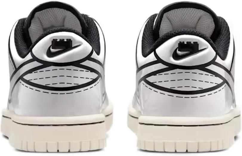 Nike Kids x LEGO Dunk Low sneakers Wit - Foto 3