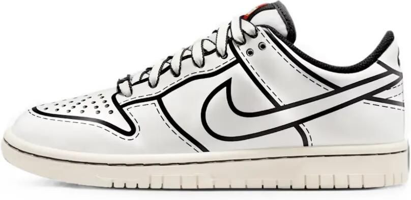 Nike Kids x LEGO Dunk Low sneakers Wit - Foto 4