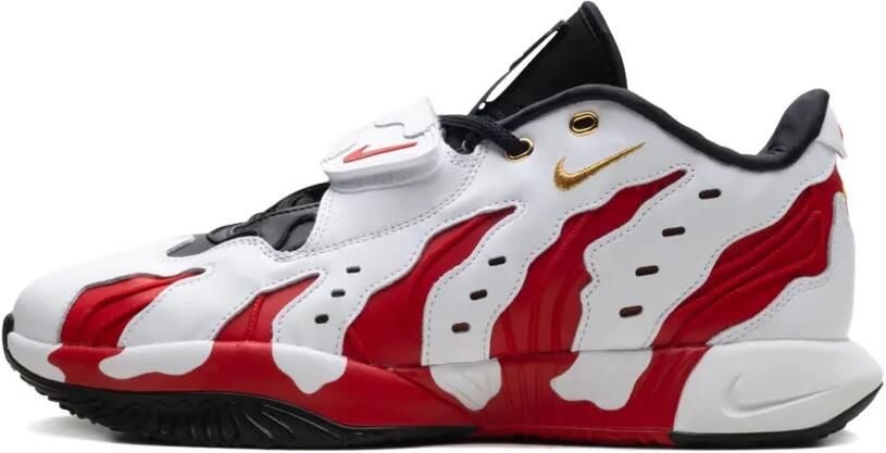 Nike LeBron 21 Prime 96 "White Metallic Gold Fire Red" sneakers Wit - Foto 3