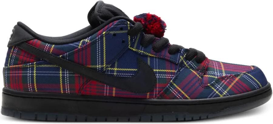 Nike SB Dunk Low-top sneakers met tartan ruit Blauw