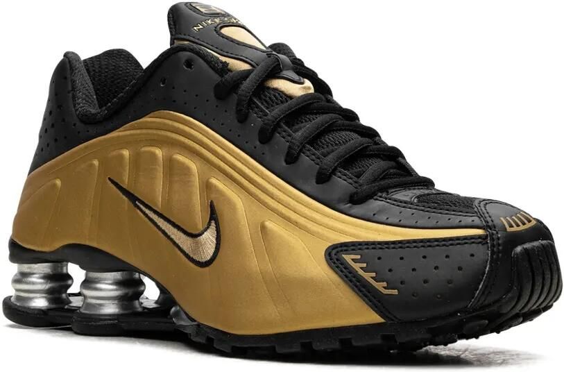 Nike Shox R4 "Black Metallic Gold" sneakers Zwart