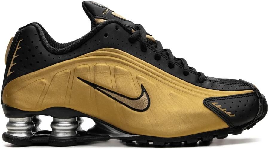 Nike Shox R4 "Black Metallic Gold" sneakers Zwart - Foto 2
