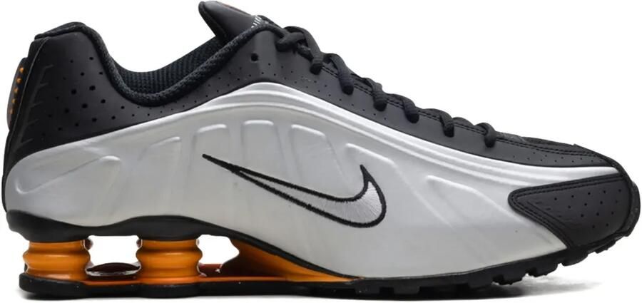Nike Shox R4 "Black Vast Grey Bright Mandarin Metallic Silver" sneakers Zilver