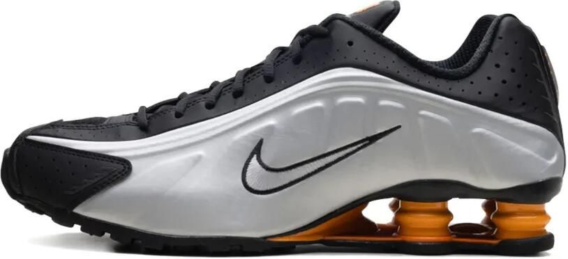 Nike Shox R4 "Black Vast Grey Bright Mandarin Metallic Silver" sneakers Zilver - Foto 4