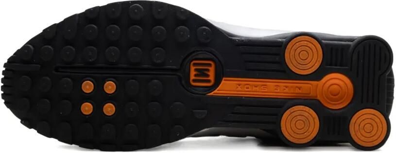 Nike Shox R4 "Black Vast Grey Bright Mandarin Metallic Silver" sneakers Zilver - Foto 5