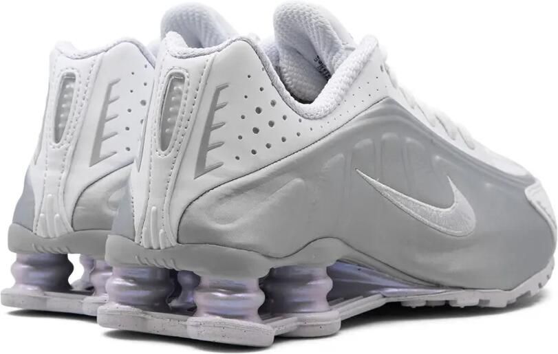 Nike Shox R4 "White Metallic Platinum" sneakers Wit - Foto 3