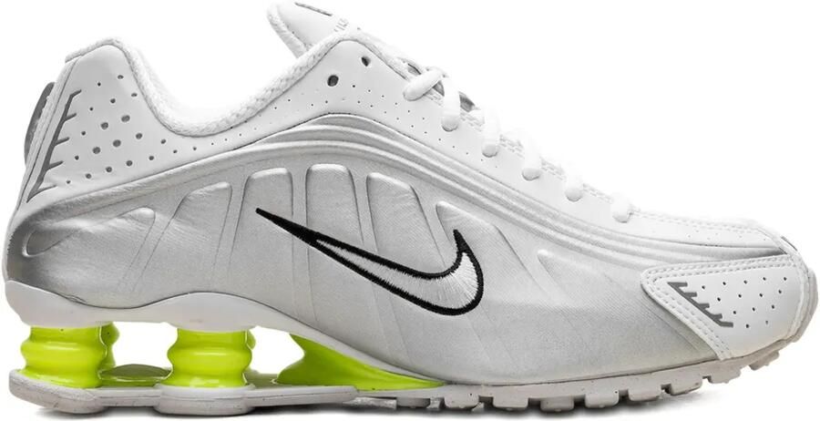 Nike Shox R4 "White Metallic Silver Volt" sneakers Wit
