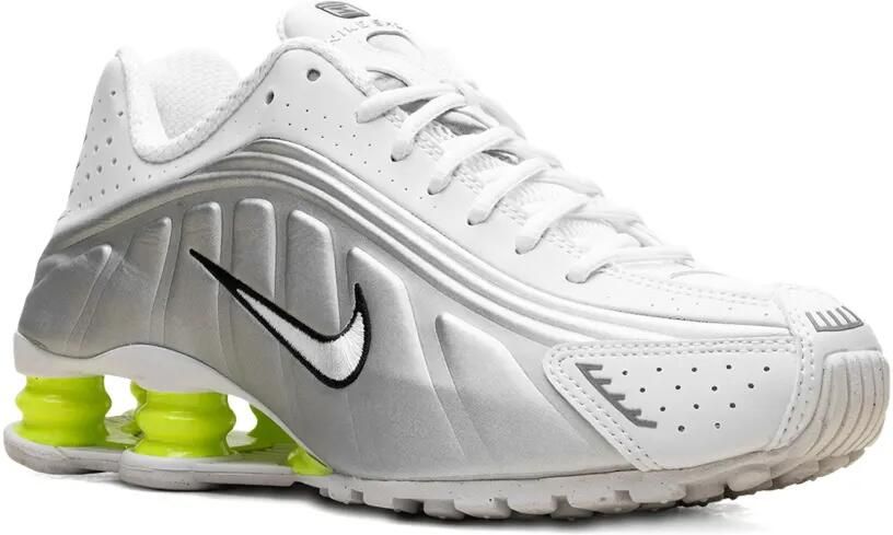 Nike Shox R4 "White Metallic Silver Volt" sneakers Wit - Foto 2