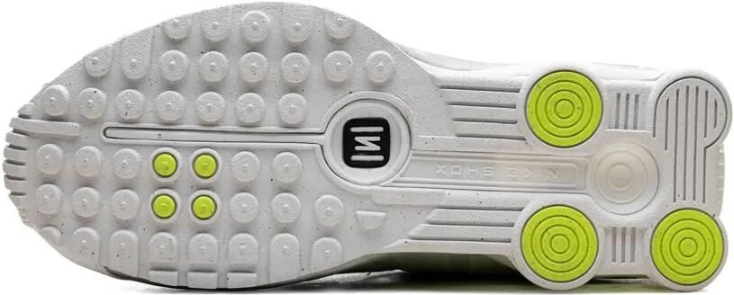 Nike Shox R4 "White Metallic Silver Volt" sneakers Wit - Foto 5