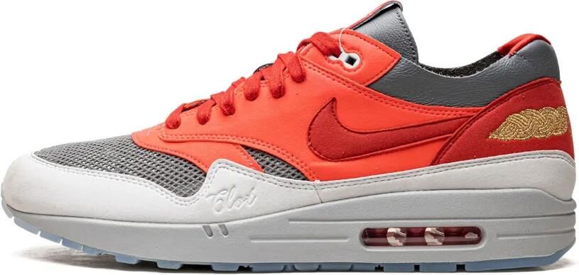 Nike x CLOT Air Max 1 sneakers 600A Solar Red University Red-Cool Grey - Foto 4
