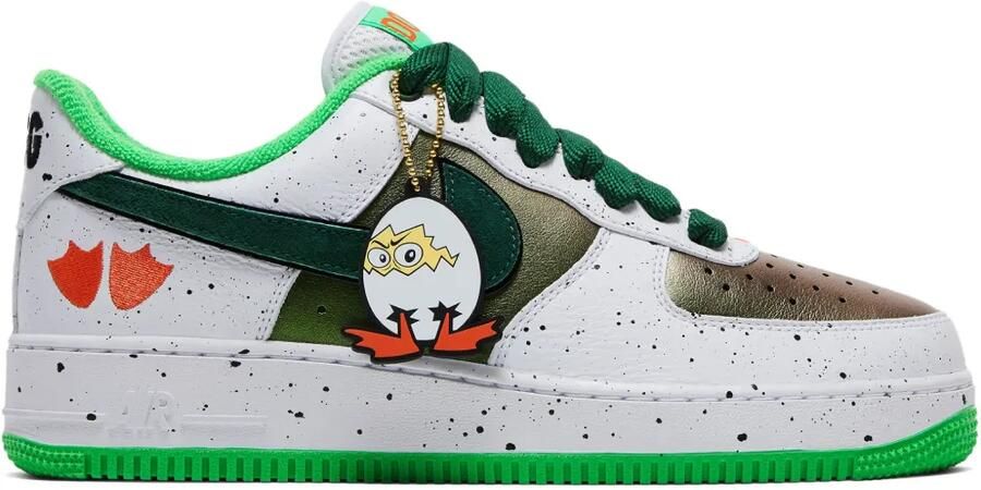 Nike x GOAT Division St. Air Force 1 Low Ducks of a Feather “Egg or Duck” sneakers Wit