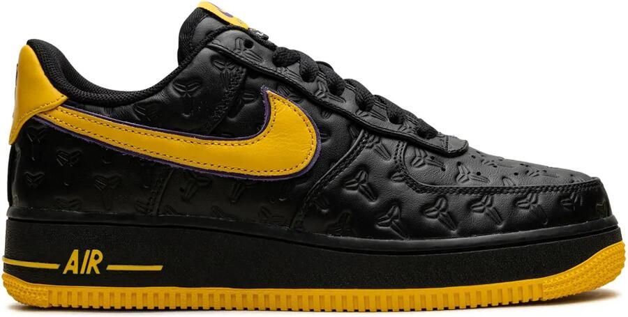 Nike x Kobe Bryant Air Force 1 "Lakers Away Black Varsity Maize Varsity Purple" sneakers Zwart