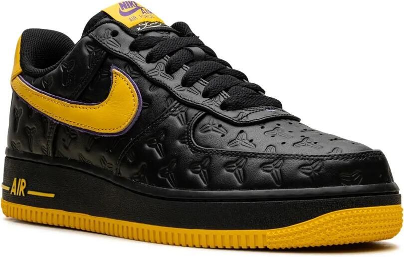 Nike x Kobe Bryant Air Force 1 "Lakers Away Black Varsity Maize Varsity Purple" sneakers Zwart - Foto 2