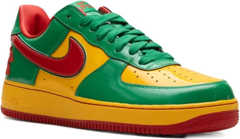 Nike x Lil Yachty Concrete Boys Air Force 1 Low "Lucky Green Mystic Red" sneakers Groen - Foto 2
