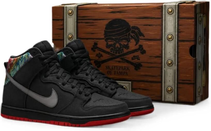 Nike x SPoT SB Dunk High Gasparilla sneakers Zwart - Foto 3