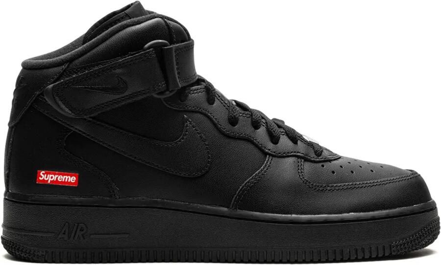 Nike x Supreme Air Force 1 Mid "Mini Box Logo Black" sneakers Zwart