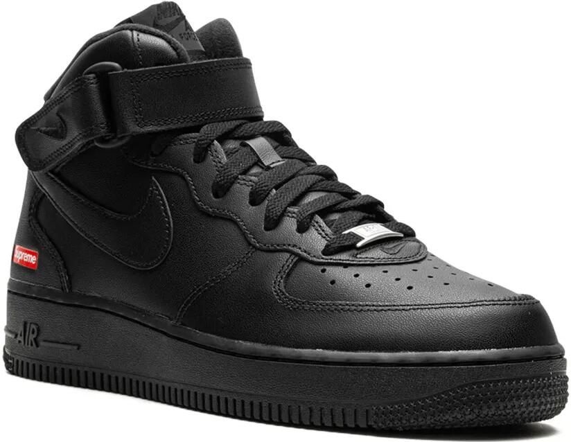Nike x Supreme Air Force 1 Mid "Mini Box Logo Black" sneakers Zwart - Foto 2