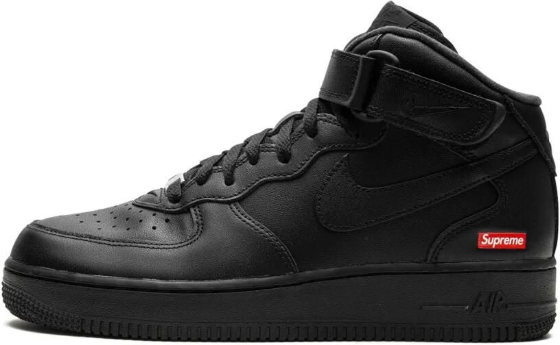 Nike x Supreme Air Force 1 Mid "Mini Box Logo Black" sneakers Zwart - Foto 4