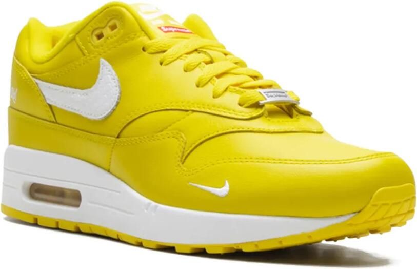 Nike x Supreme Air Max 1 '87 SP "Speed Yellow White" sneakers Geel - Foto 2