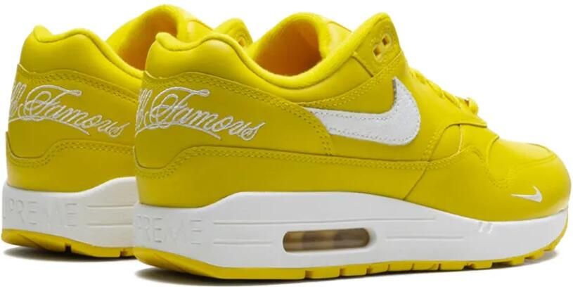 Nike x Supreme Air Max 1 '87 SP "Speed Yellow White" sneakers Geel - Foto 3