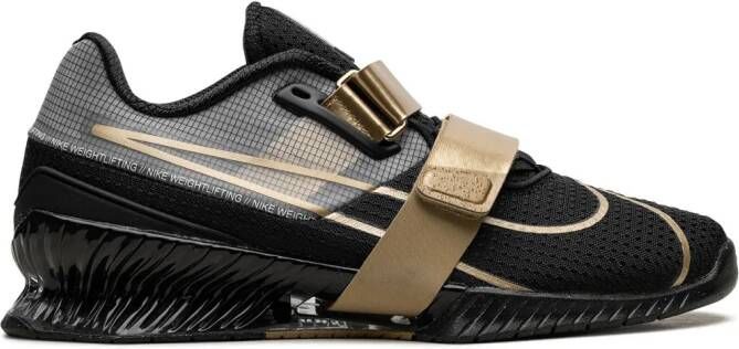 Nike Romaleos 4 "Black Metallic Gold" gewichtsheffen schoenen Zwart