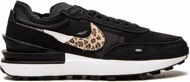 Nike "Waffle One Black Leopard sneakers" Zwart