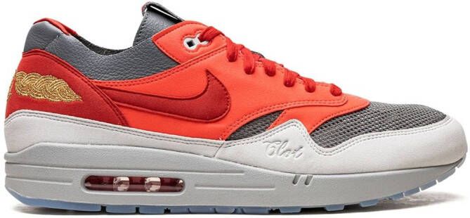 Nike x CLOT Air Max 1 sneakers 600A Solar Red University Red-Cool Grey