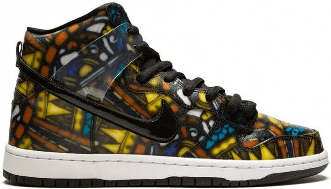 Nike "x Concepts Dunk Hi Pro SB “Concepts Stained Glass Special Box sneakers" Zwart