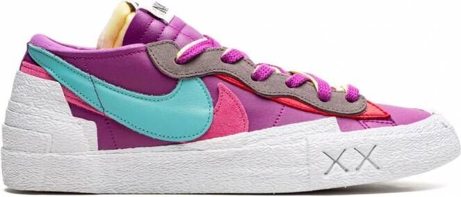 Nike x sacai x KAWS x Blazer Low "Purple Disk" sneakers Paars