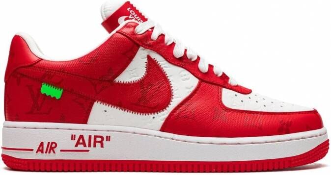 Nike x Louis Vuitton Air Force 1 sneakers Rood