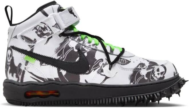 Nike X Off-White Air Force 1 Mid Grim Reaper sneakers Zwart